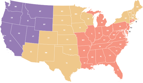 Flat Rate Shipping Map